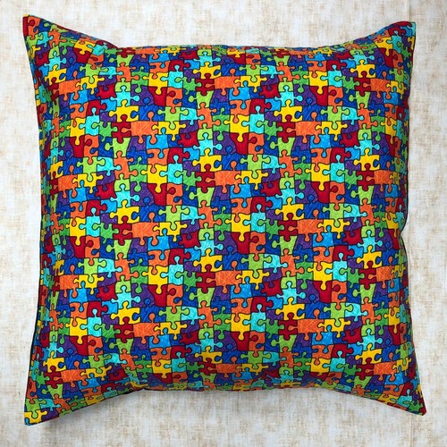 Jigsaw puzzle piece cushion - jigsaw,